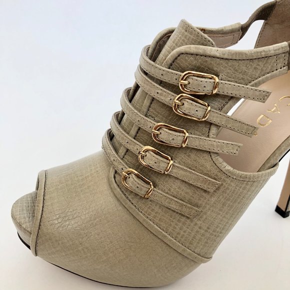 NWT Escada Peep Toe Leather Platform Heels, EU 37.5 - Picture 4 of 9